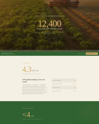 Crop & Grain Farming Privacy Policy Website Template