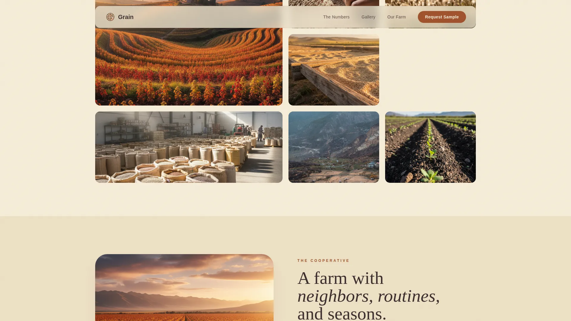 Crop & Grain Farming Professional Website Template