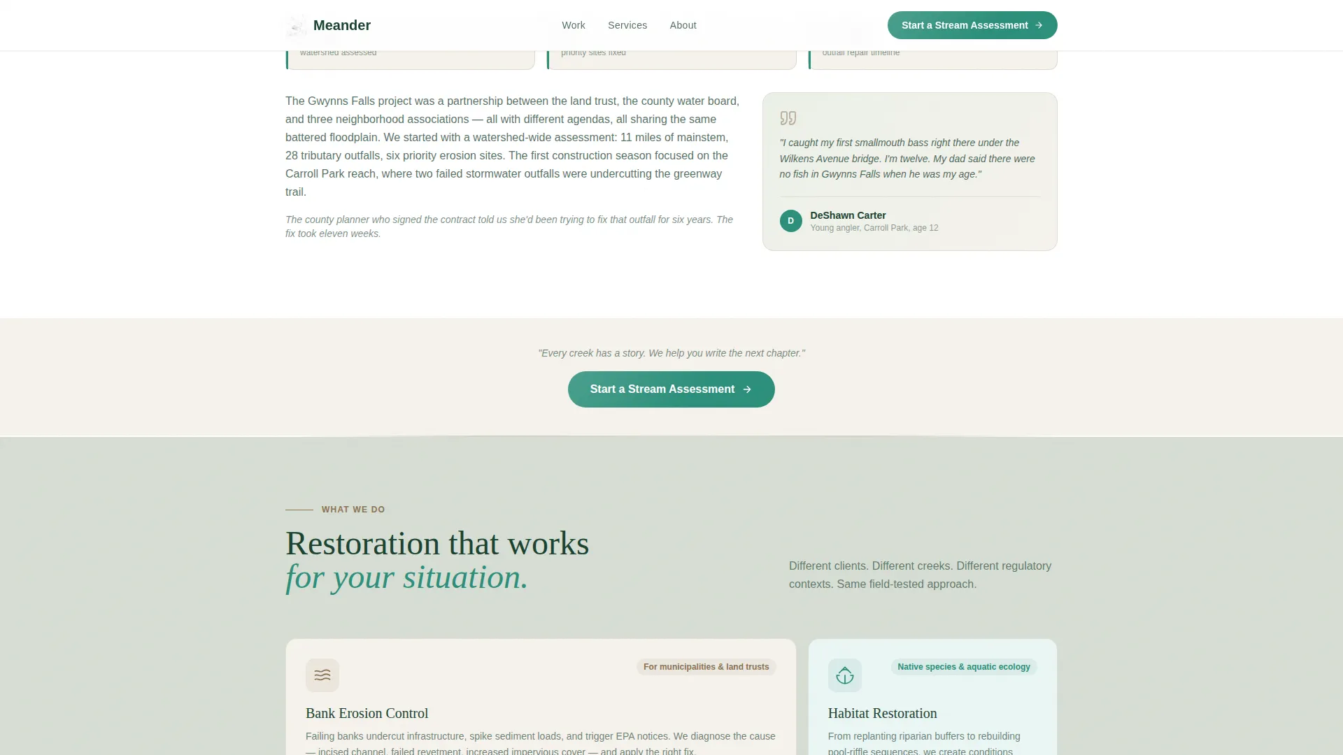 Soil & Water Conservation Specialist Booking Website Template