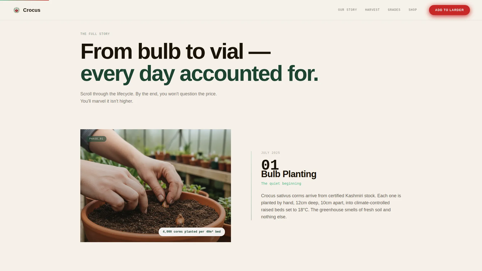Specialty Farming Pricing Website Template