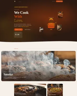 Authentic Zimbabwean Catering Landing Page Template