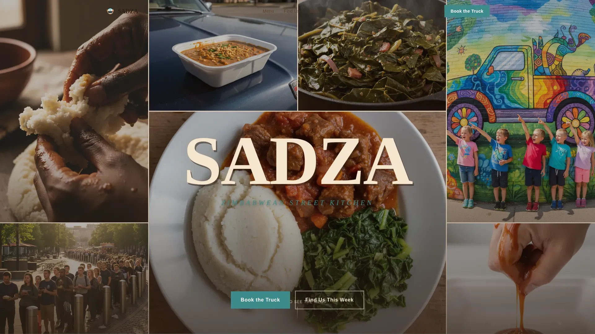 Zimbabwean Food Truck Landing Page Template