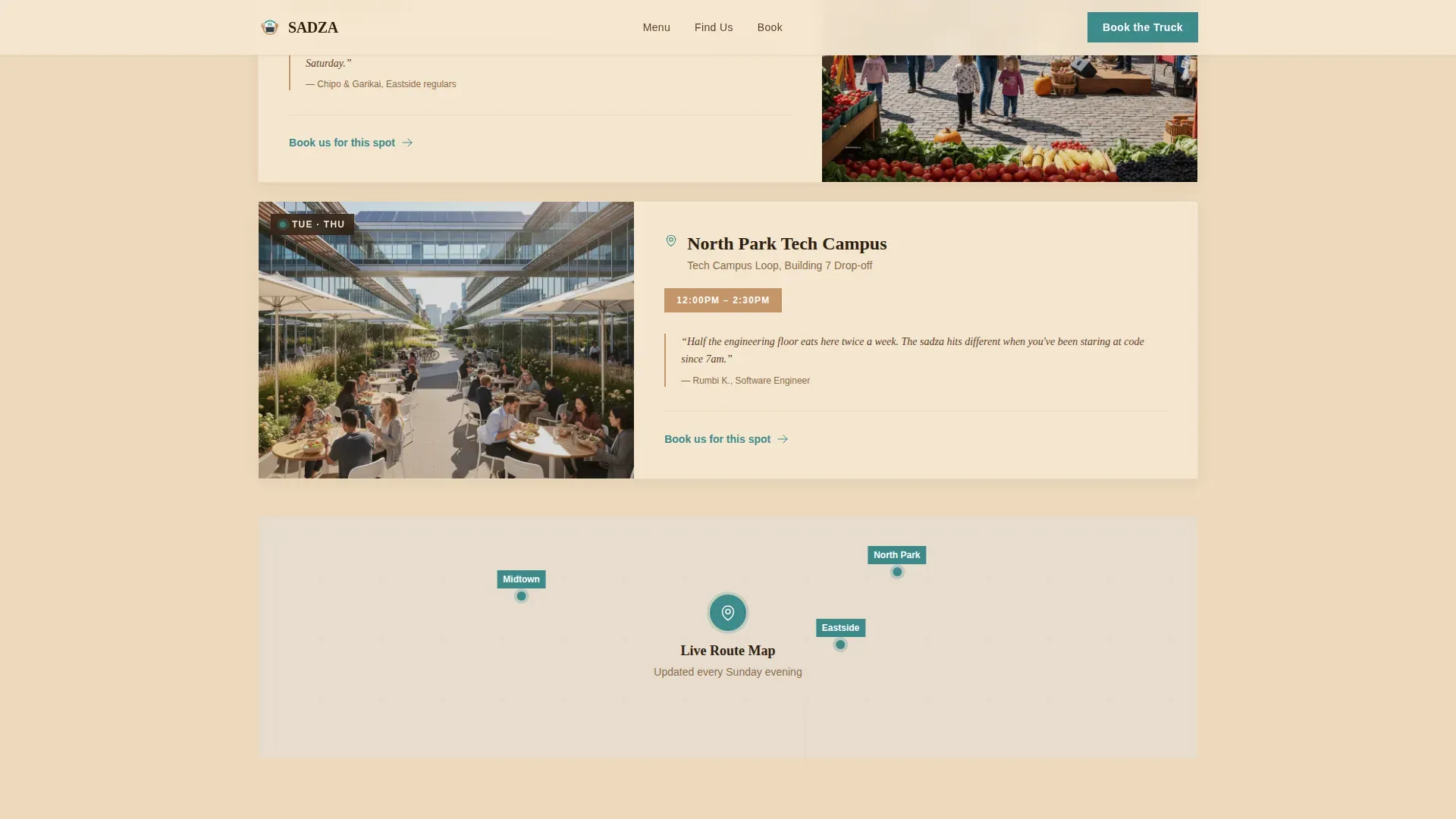 Zimbabwean Food Truck Landing Page Template