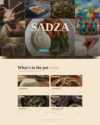 Zimbabwean Food Truck Landing Page Template