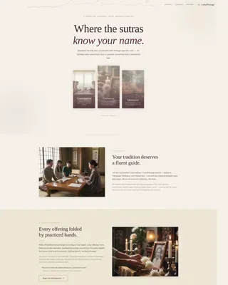 Dignified Funeral Service Landing Page Template