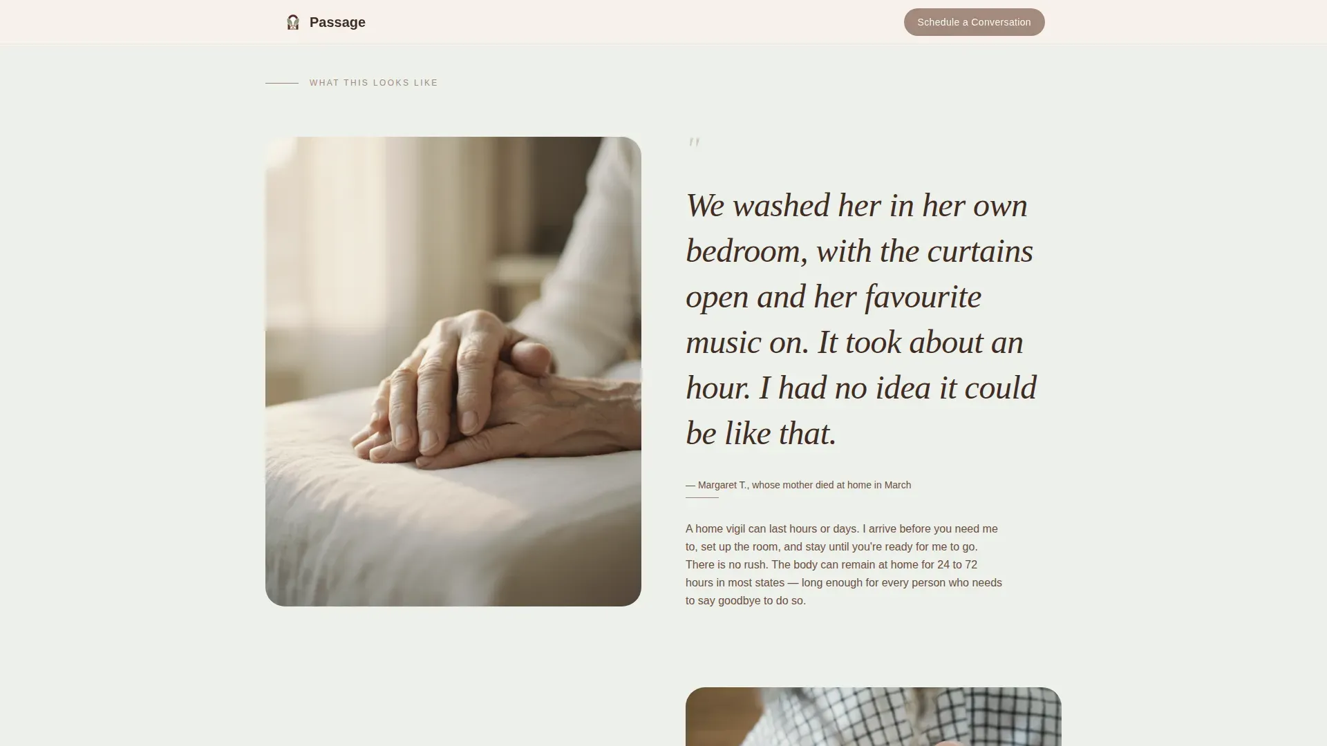 Death Midwife Service Landing Page Template
