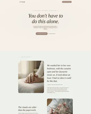 Death Midwife Service Landing Page Template