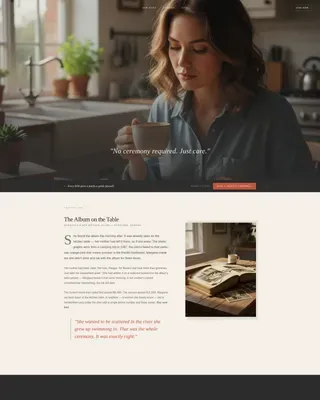 Heritage Story Direct Cremation Landing Page Template