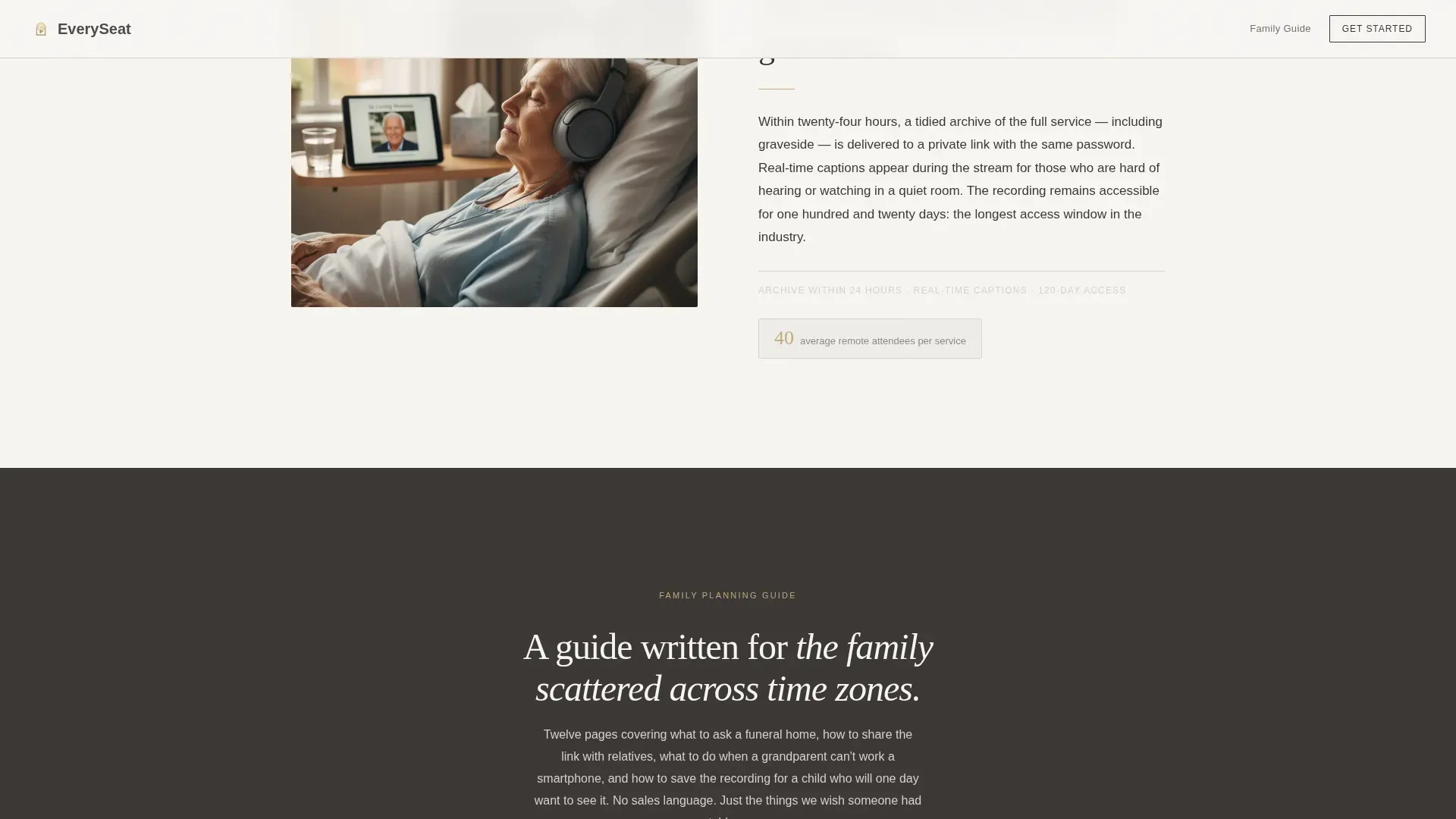 Funeral Services Patient Education Website Template