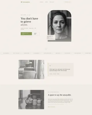 Healing Space Grief Support Landing Page Template
