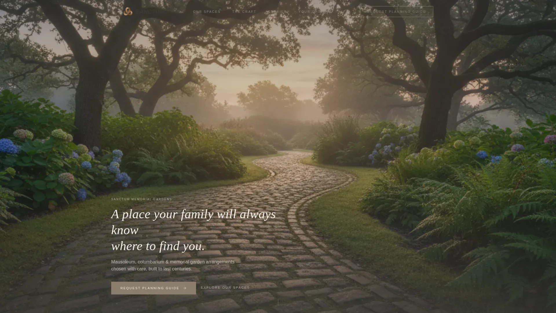 Heritage Memorial Planning Landing Page Template