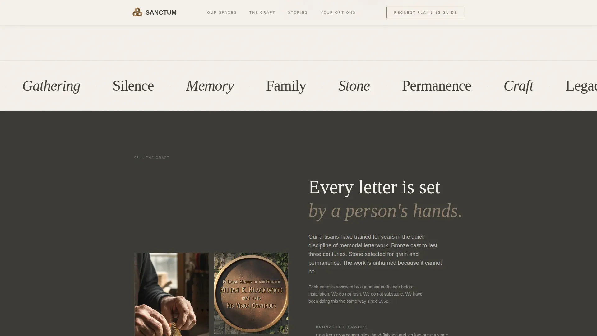 Heritage Memorial Planning Landing Page Template