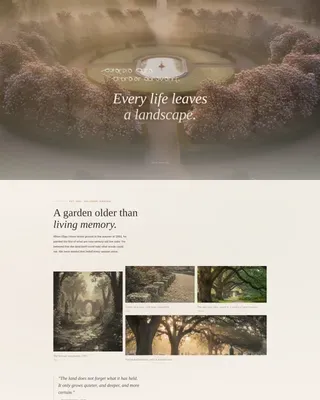 Serene Memorial Garden Landing Page Template