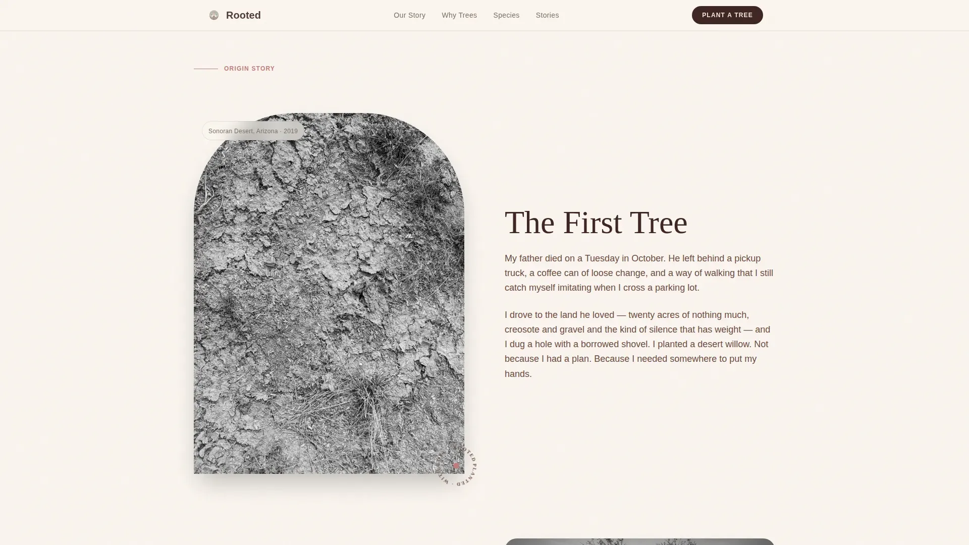 Memorial Tree Planting Landing Page Template