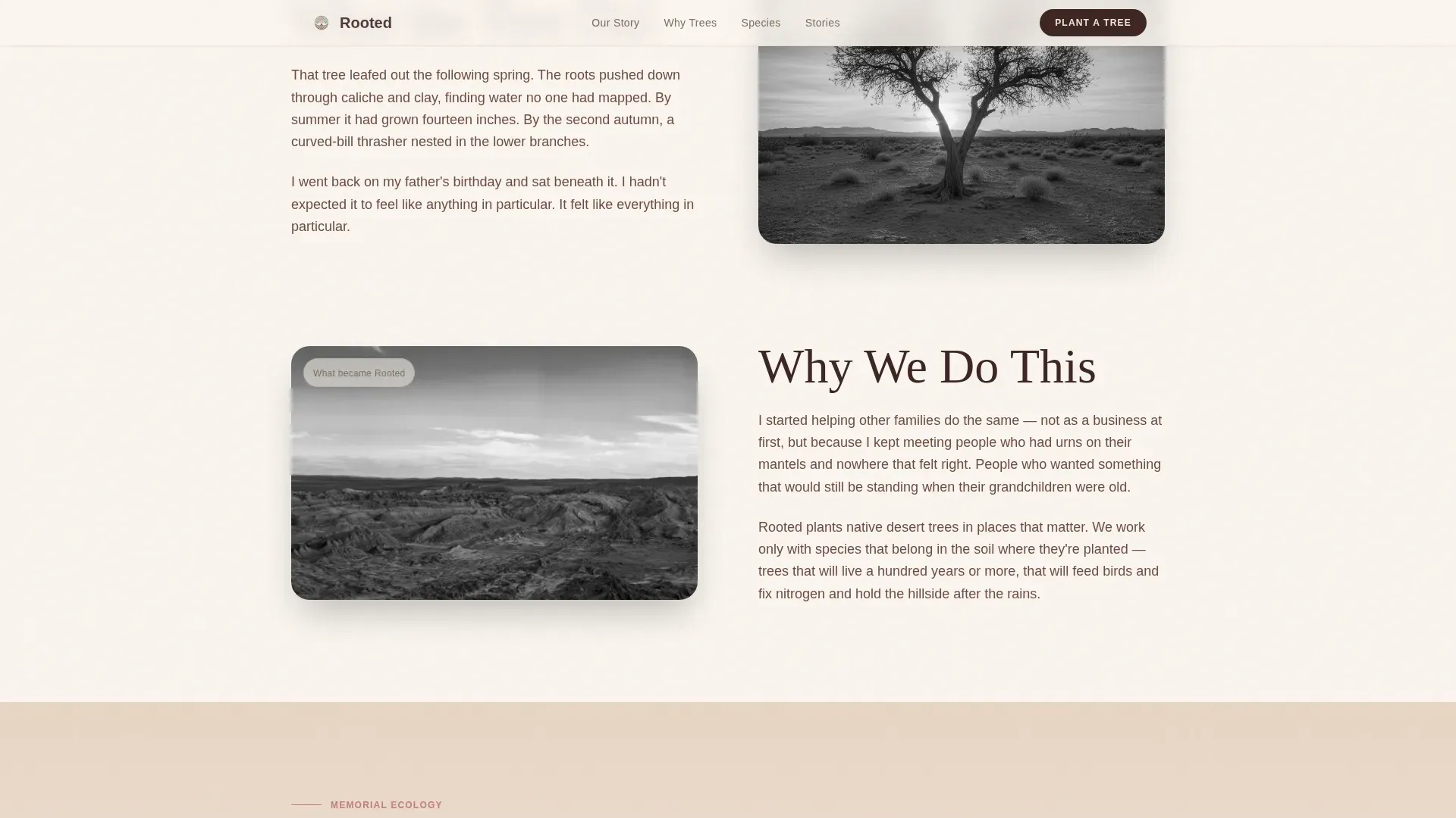 Memorial Tree Planting Landing Page Template
