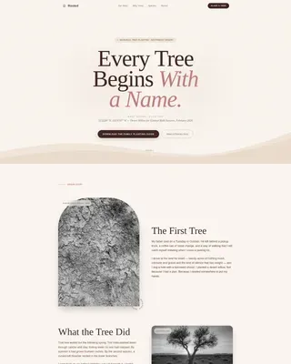 Memorial Tree Planting Landing Page Template