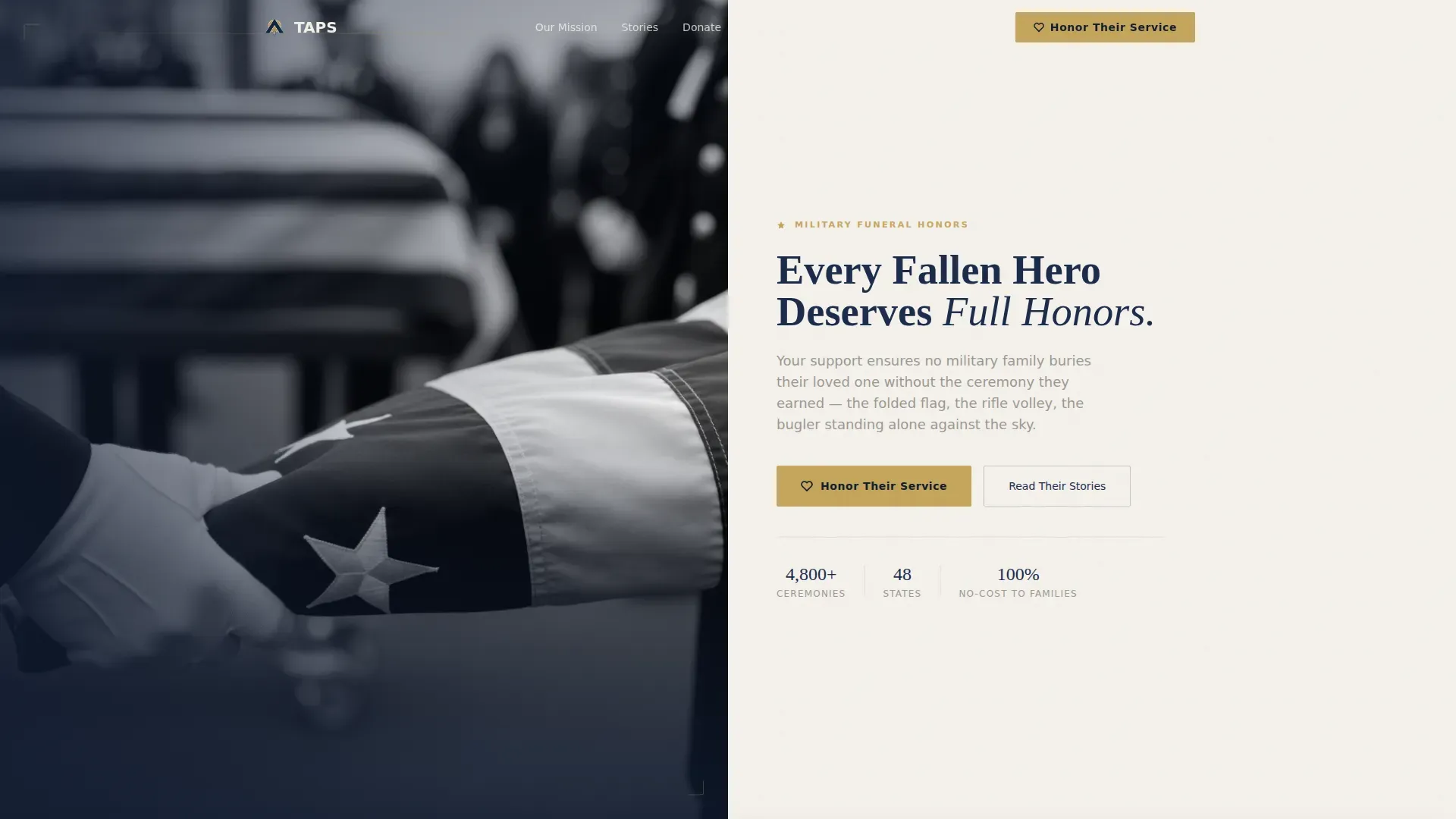 Veteran Military Funeral Landing Page Template