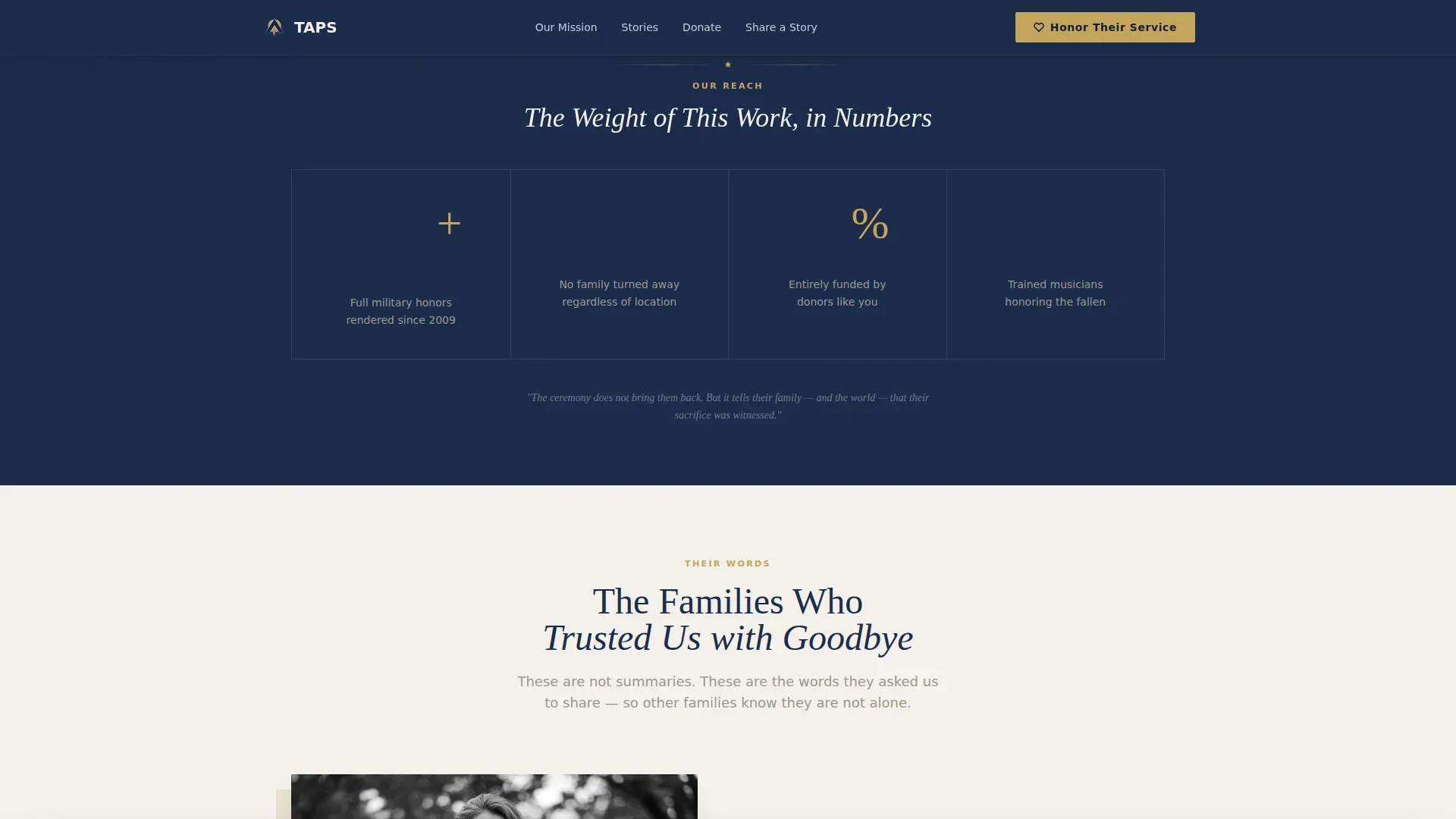 Veteran Military Funeral Landing Page Template