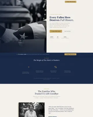 Veteran Military Funeral Landing Page Template