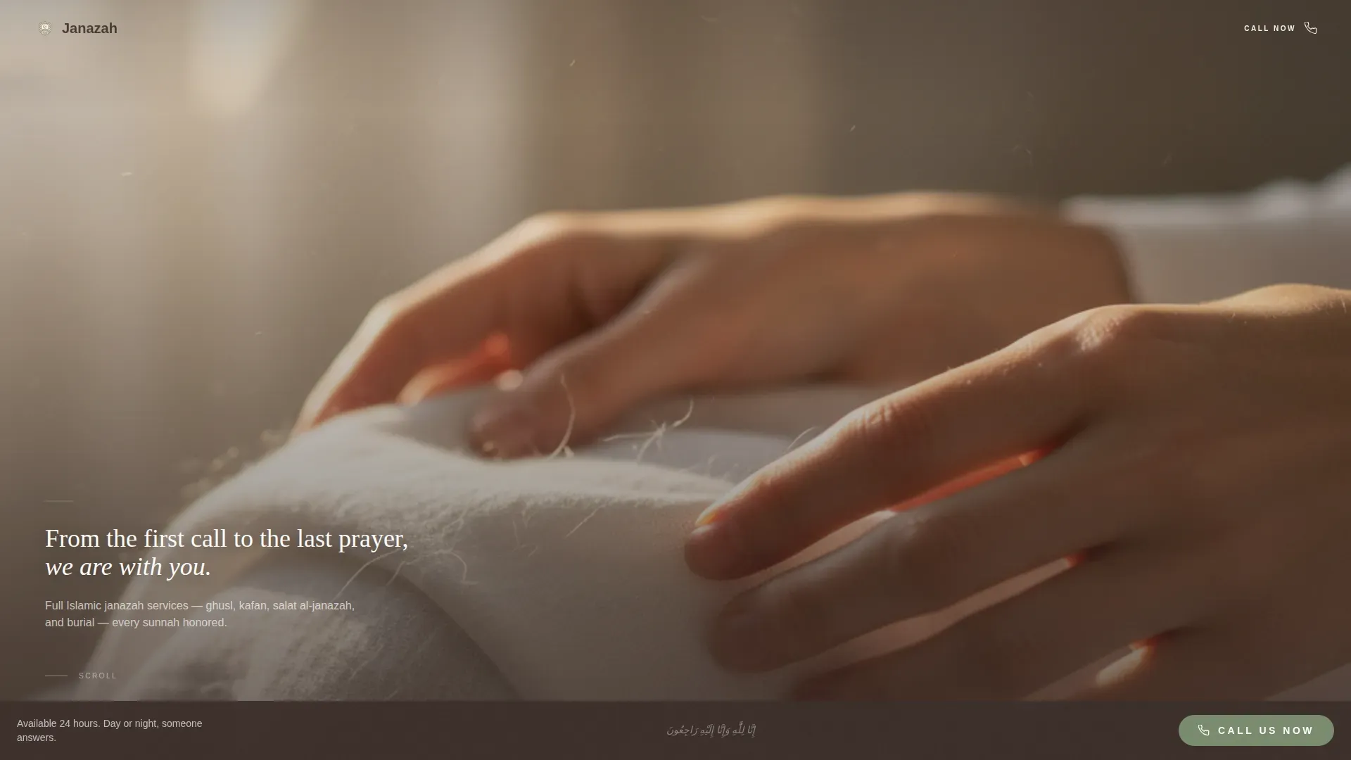 Islamic Funeral Care Landing Page Template