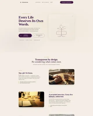 Obituary & Tribute Writing Landing Page Template