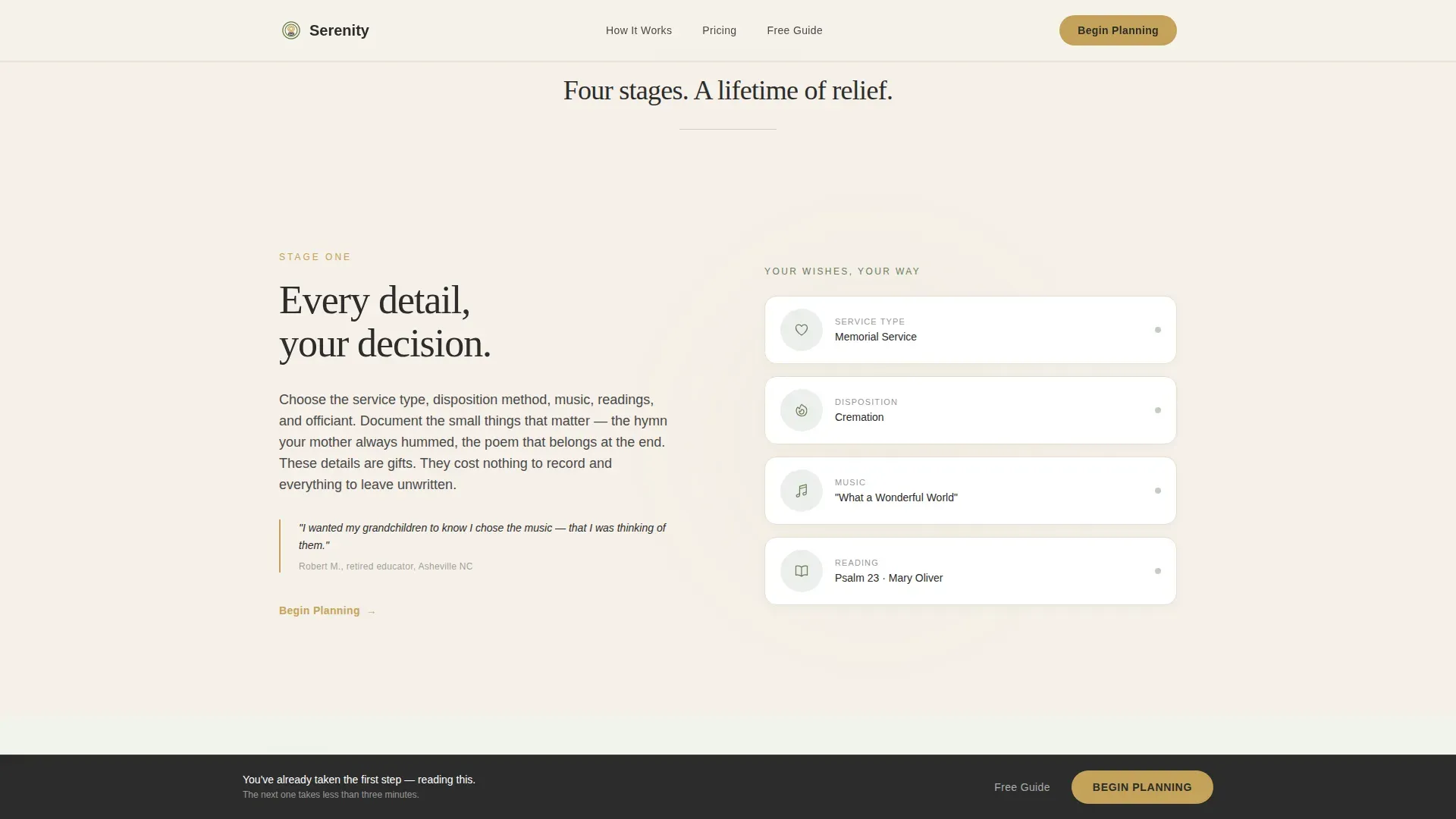 Expert Funeral Preplanning Landing Page Template