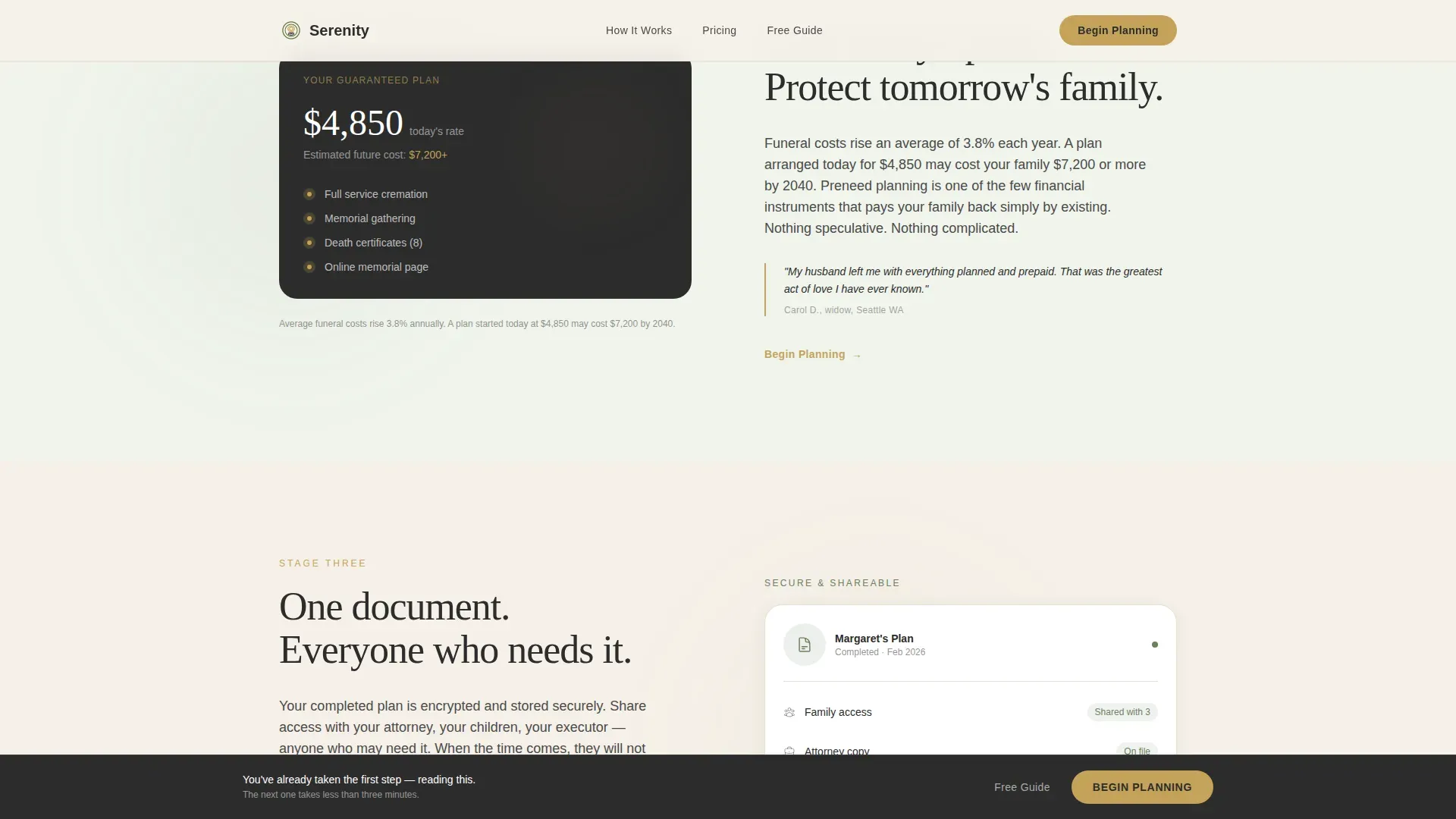 Expert Funeral Preplanning Landing Page Template