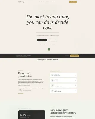 Expert Funeral Preplanning Landing Page Template