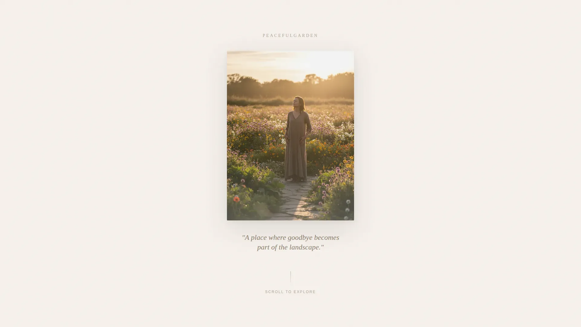 Healing Nature Scattering Garden Landing Page Template