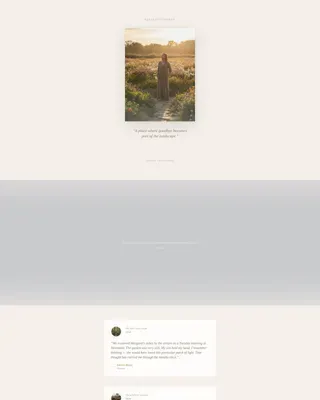 Healing Nature Scattering Garden Landing Page Template