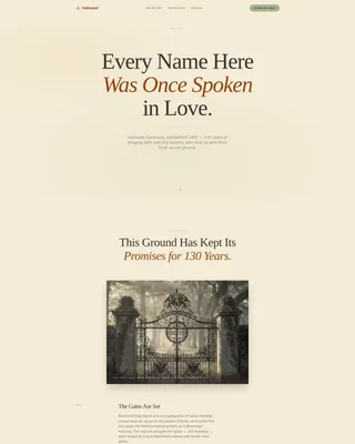 Cemetery & Burial Booking Website Template