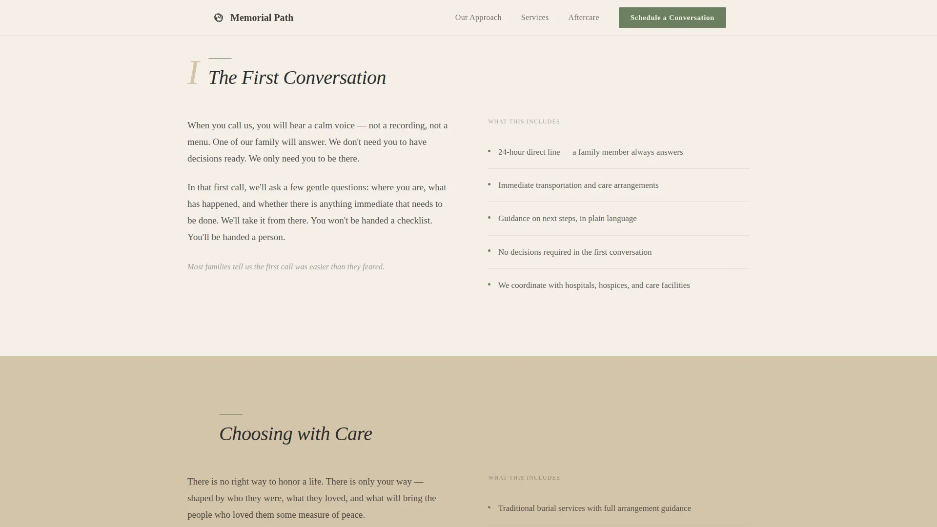 Funeral Home & Booking Website Template