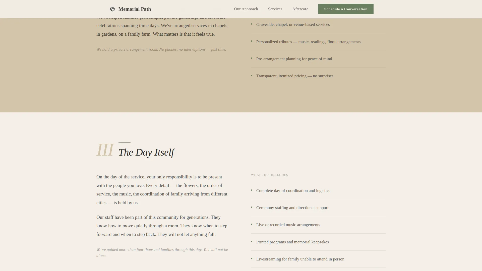 Funeral Home & Booking Website Template