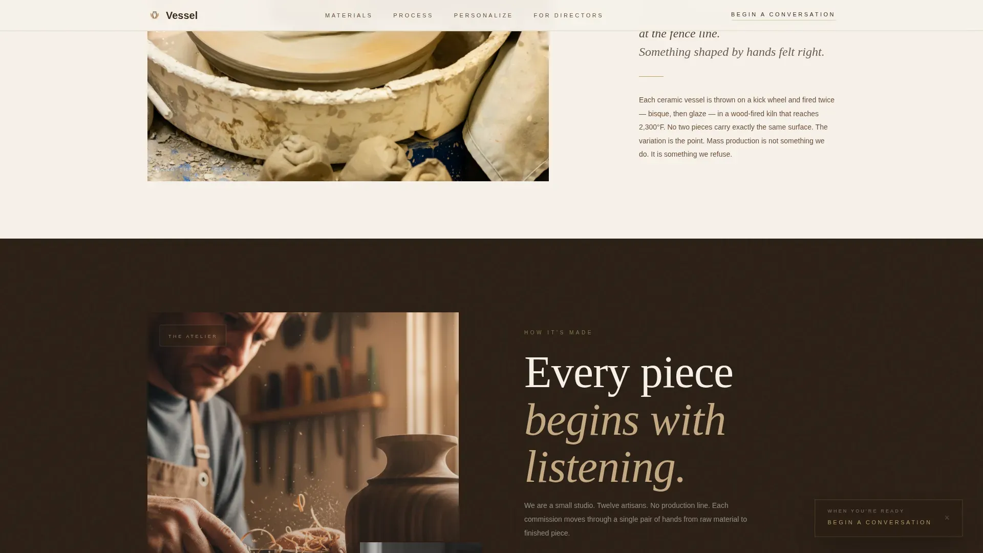 Crafted Heritage Urn Manufacturer Landing Page Template
