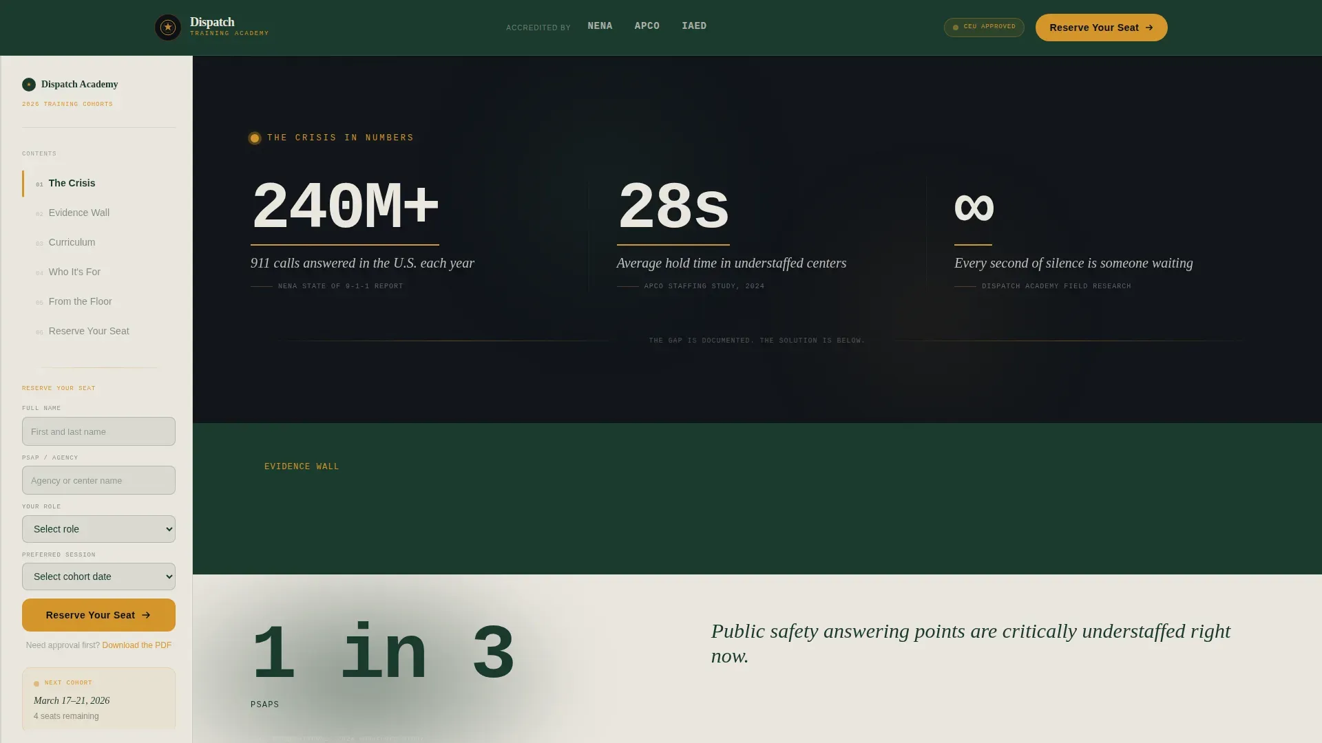Professional Emergency Training Landing Page Template