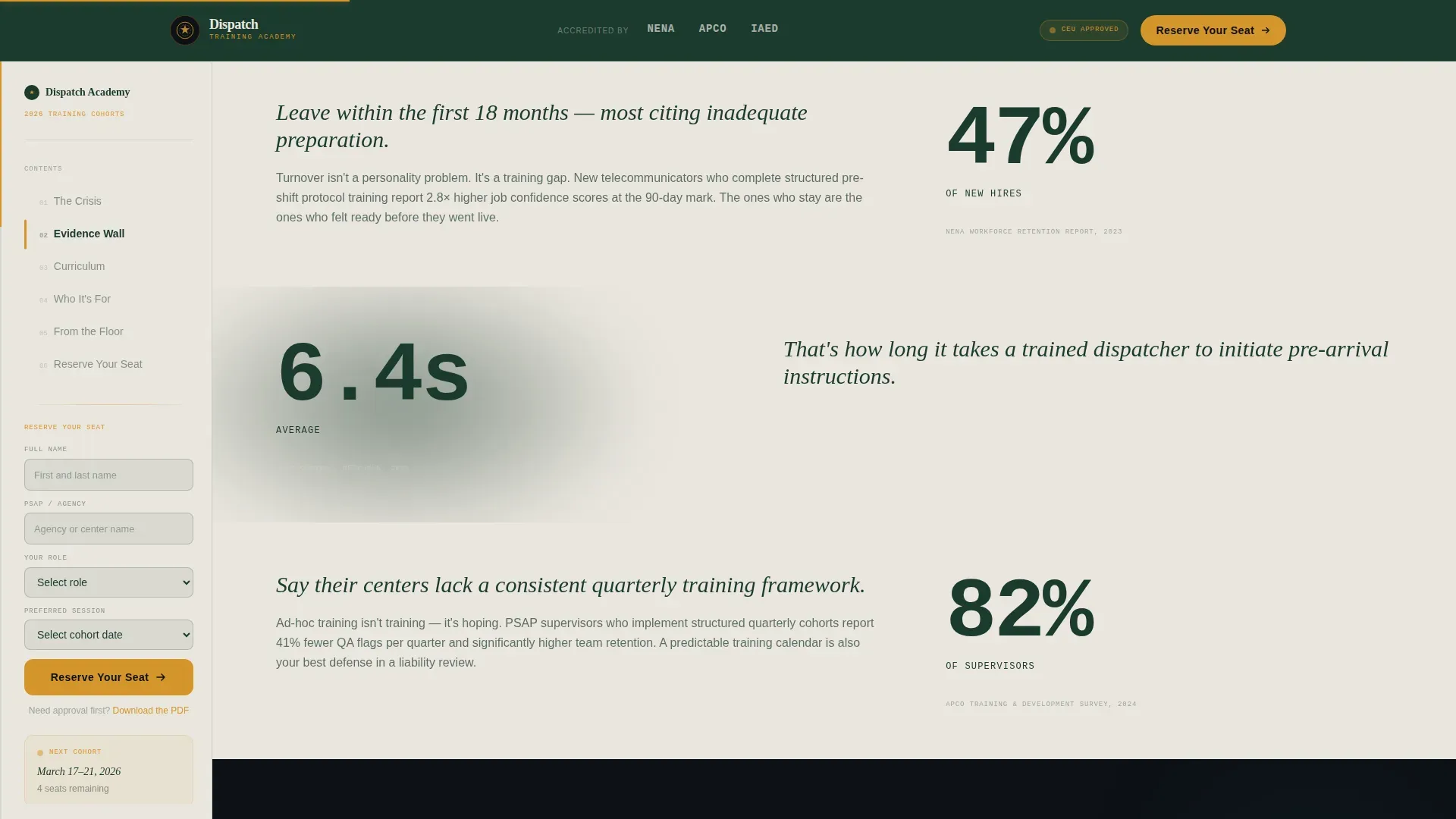 Professional Emergency Training Landing Page Template