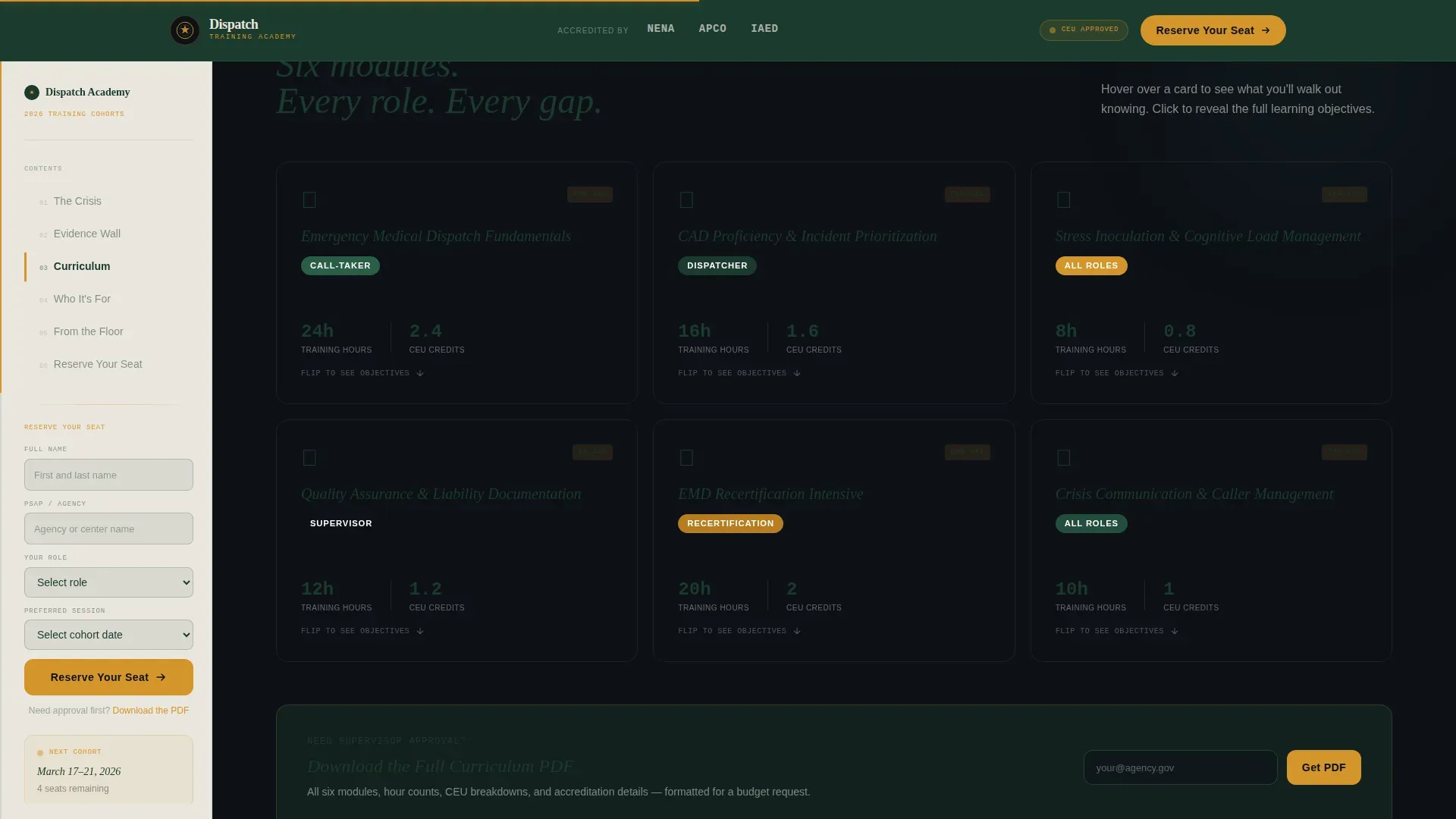 Professional Emergency Training Landing Page Template