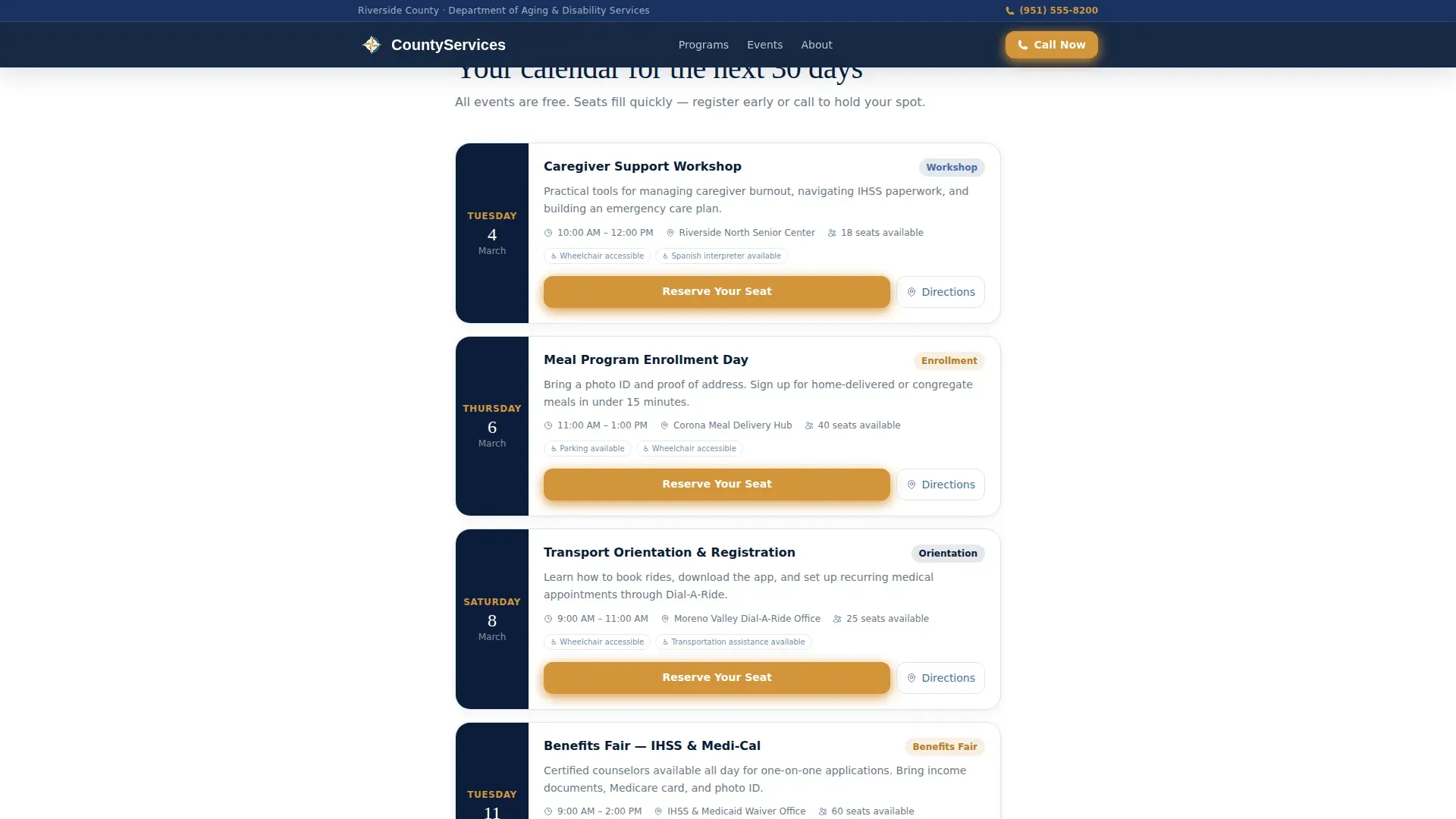 Senior & Disability Professional Website Template