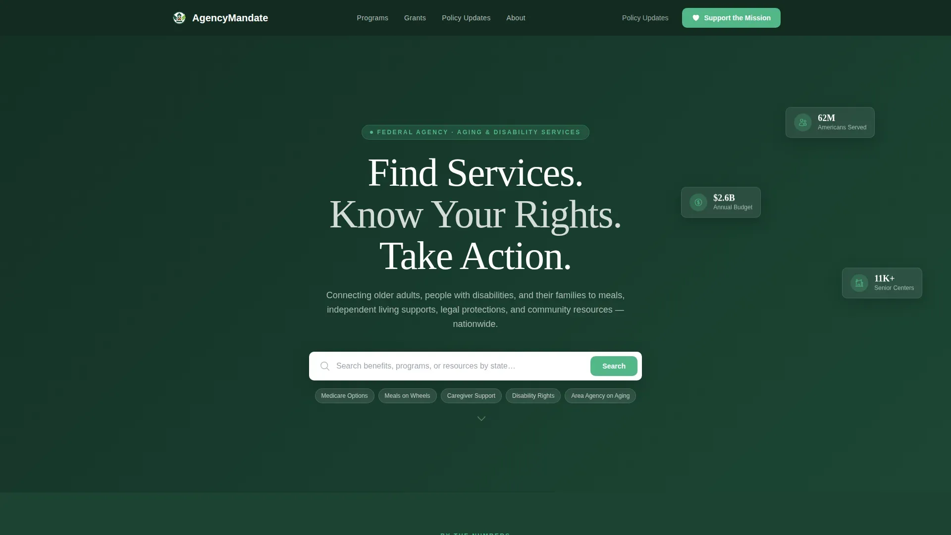 Comprehensive Senior Services Landing Page Template