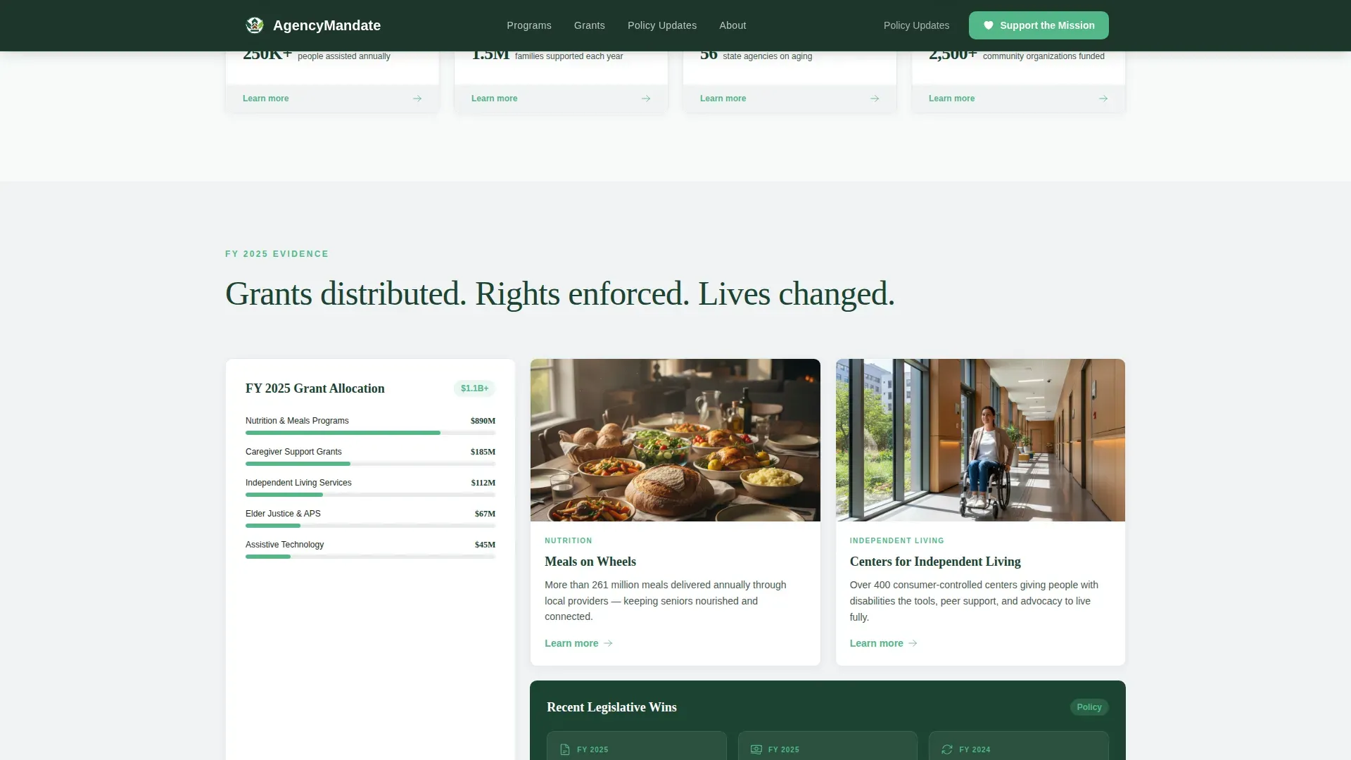 Comprehensive Senior Services Landing Page Template