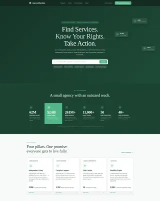 Comprehensive Senior Services Landing Page Template