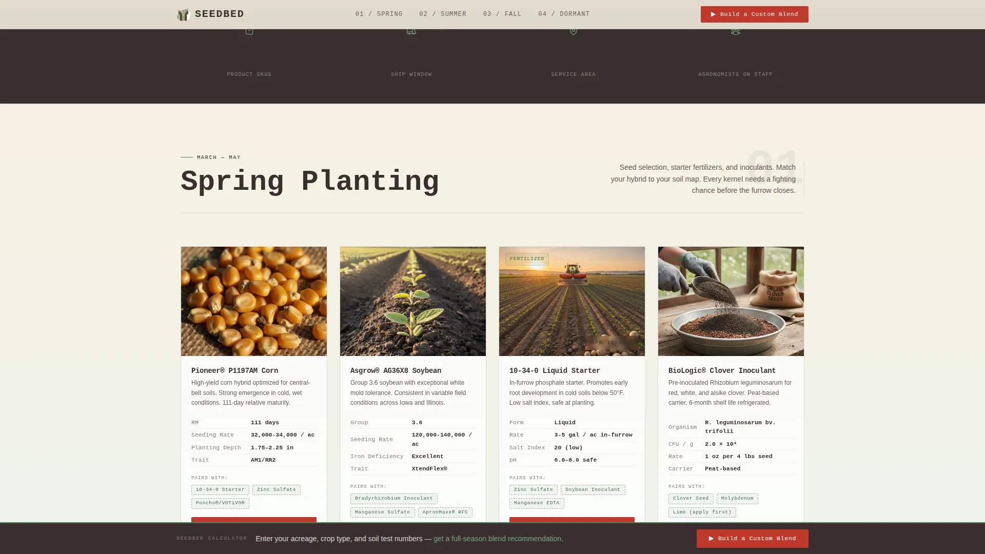 Agricultural Equipment & Supply Booking Website Template