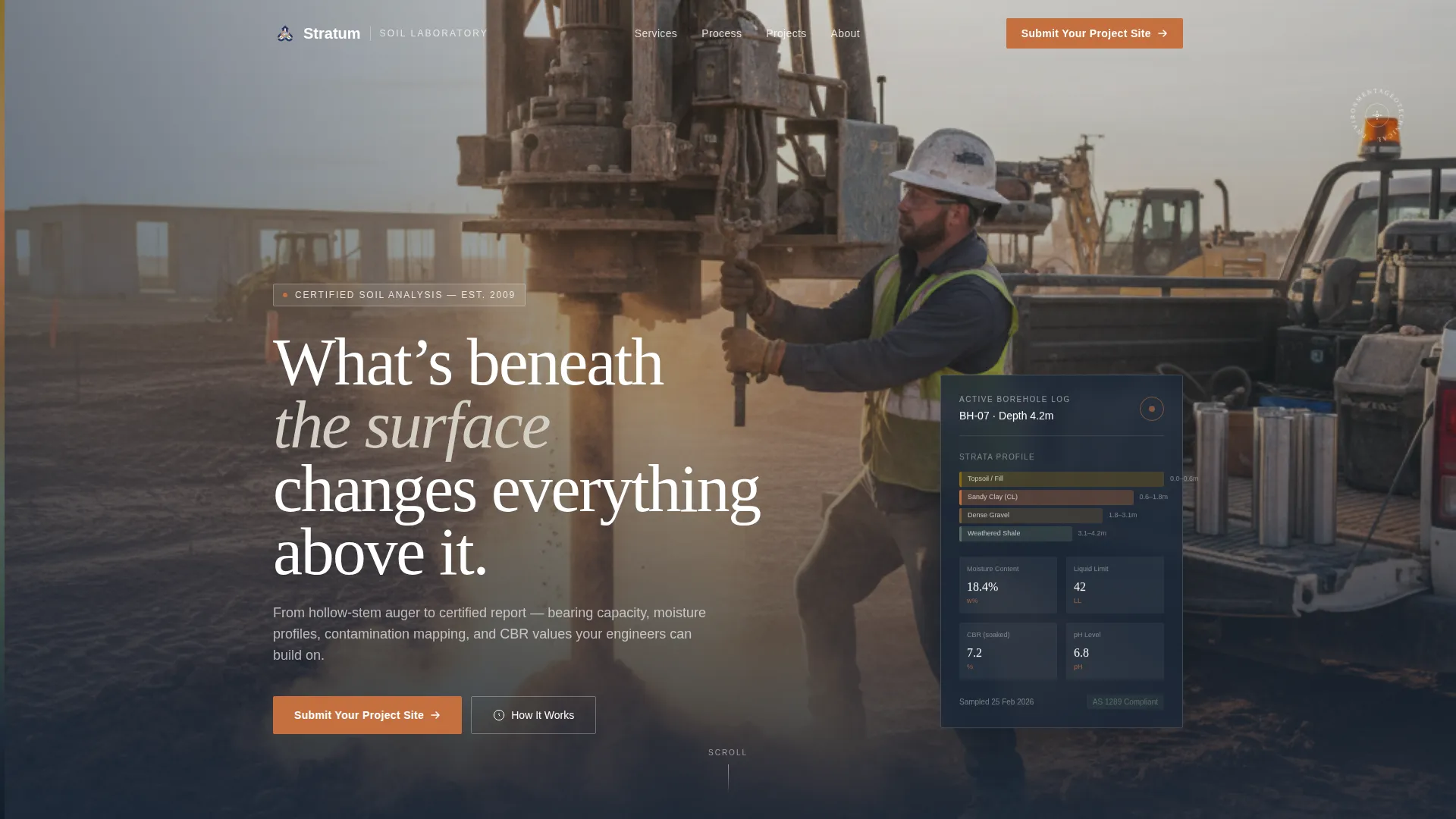 Soil & Water Conservation Specialist Professional Website Template