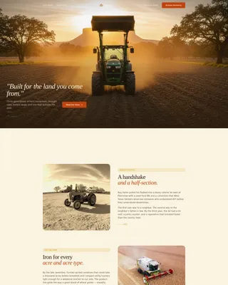 Agricultural Equipment & Supply Professional Website Template