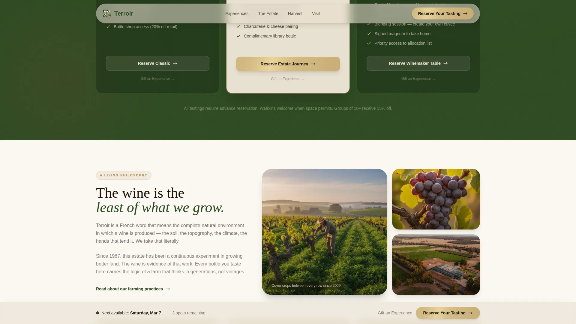 Agri-Tourism & Farm Experience Specialist Booking Website Template