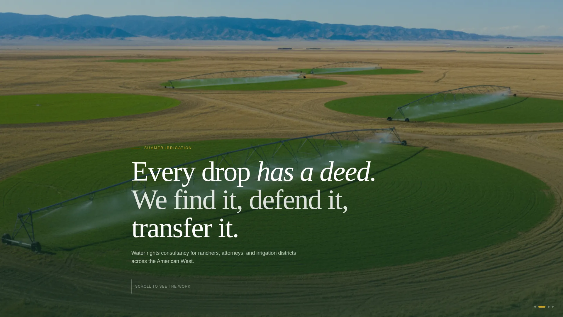 Water Rights Consultancy Landing Page Template