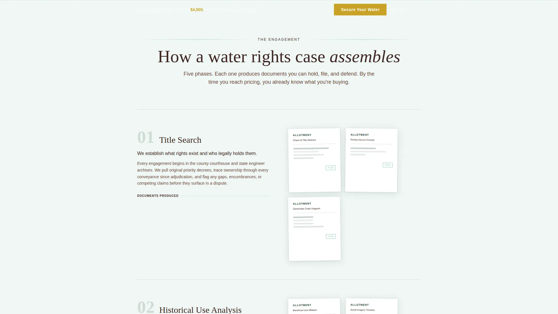 Water Rights Consultancy Landing Page Template