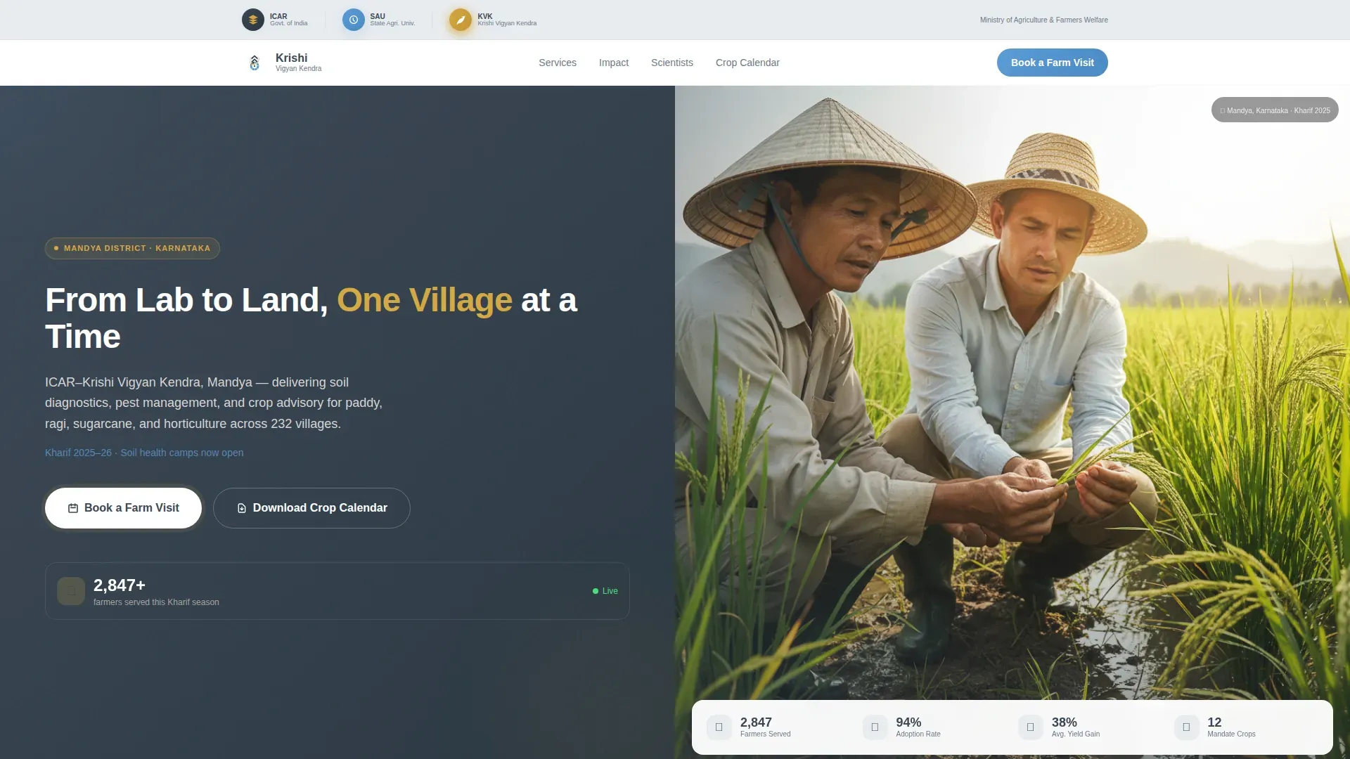 Innovative Extension Services Landing Page Template