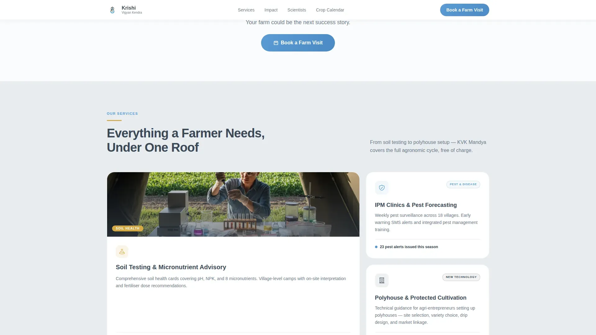 Innovative Extension Services Landing Page Template