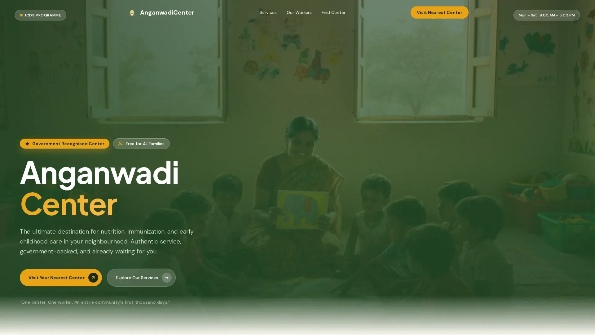 Accessible Community Health Landing Page Template